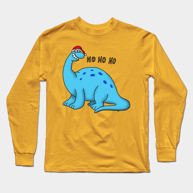 DInosaur Christmas Long Sleeve T-Shirt by wolfmanjaq